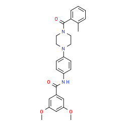 ChemSpider 2D Image | 3,5-Dimethoxy-N-{4-[4-(2-methylbenzoyl)-1-piperazinyl]phenyl}benzamide | C27H29N3O4