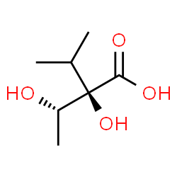 ChemSpider 2D Image | (2R,3S)-2,3-Dihydroxy-2-isopropylbutanoic acid | C7H14O4