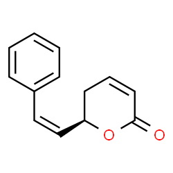 ChemSpider 2D Image | (6R)-6-[(Z)-2-Phenylvinyl]-5,6-dihydro-2H-pyran-2-one | C13H12O2