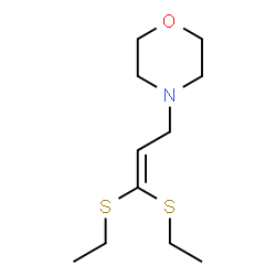 ChemSpider 2D Image | 4-[3,3-Bis(ethylsulfanyl)-2-propen-1-yl]morpholine | C11H21NOS2