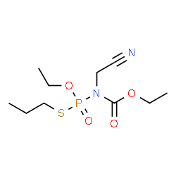 ChemSpider 2D Image | Ethyl (cyanomethyl)[ethoxy(propylsulfanyl)phosphoryl]carbamate | C10H19N2O4PS