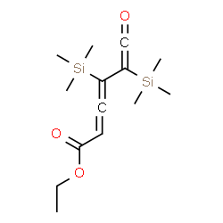 ChemSpider 2D Image | Ethyl 6-oxo-4,5-bis(trimethylsilyl)-2,3,5-hexatrienoate | C14H24O3Si2