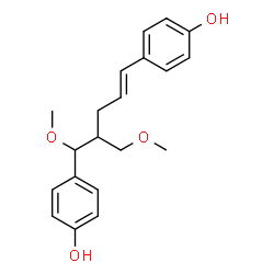 ChemSpider 2D Image | 4,4'-[(1E)-5-Methoxy-4-(methoxymethyl)-1-pentene-1,5-diyl]diphenol | C20H24O4