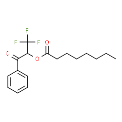 ChemSpider 2D Image | 1,1,1-Trifluoro-3-oxo-3-phenyl-2-propanyl octanoate | C17H21F3O3