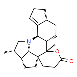 ChemSpider 2D Image | (2S,2aR,4aS,8aR,8bS,10aR,13bR,13dS)-2,8a-Dimethyl-1,2,2a,3,4,5,6,8a,8b,9,10,10a,11,12,13b,13d-hexadecahydro-7H-8-oxa-13c-azacyclopenta[a]pentaleno[1,6-kl]phenanthren-7-one | C22H31NO2