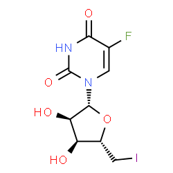 ChemSpider 2D Image | 5'-Deoxy-5-fluoro-5'-iodouridine | C9H10FIN2O5