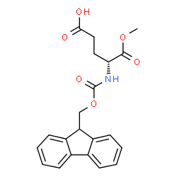 ChemSpider 2D Image | (4R)-4-{[(9H-Fluoren-9-ylmethoxy)carbonyl]amino}-5-methoxy-5-oxopentanoic acid | C21H21NO6