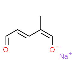 ChemSpider 2D Image | Sodium (1Z,3E)-2-methyl-5-oxo-1,3-pentadien-1-olate | C6H7NaO2
