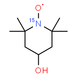ChemSpider 2D Image | [4-Hydroxy-2,2,6,6-tetramethyl(~15~N)-1-piperidinyl]oxidanyl | C9H1815NO2