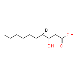 ChemSpider 2D Image | 3-Hydroxy(4-~2~H_1_)decanoic acid | C10H19DO3