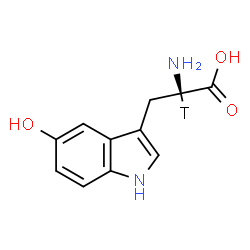 ChemSpider 2D Image | 5-Hydroxy(alpha-~3~H)tryptophan | C11H11TN2O3