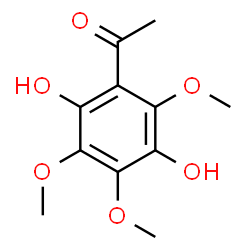 ChemSpider 2D Image | 1-(2,5-Dihydroxy-3,4,6-trimethoxyphenyl)ethanone | C11H14O6