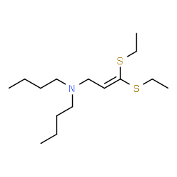 ChemSpider 2D Image | N-[3,3-Bis(ethylsulfanyl)-2-propen-1-yl]-N-butyl-1-butanamine | C15H31NS2