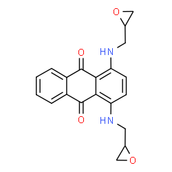 ChemSpider 2D Image | 1,4-Bis((oxiranylmethyl)amino)-9,10-anthracenedione | C20H18N2O4