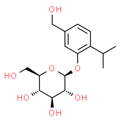 ChemSpider 2D Image | 5-(Hydroxymethyl)-2-isopropylphenyl beta-D-glucopyranoside | C16H24O7