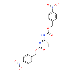 ChemSpider 2D Image | Bis(4-nitrobenzyl) [(Z)-(methylsulfanyl)methylylidene]biscarbamate | C18H16N4O8S
