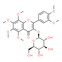 ChemSpider 2D Image | Natsudaidain 3-O-Î²-D-glucoside | C27H32O14