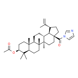 ChemSpider 2D Image | (3beta)-28-(1H-Imidazol-1-yl)-28-oxolup-20(29)-en-3-yl acetate | C35H52N2O3