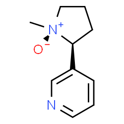 ChemSpider 2D Image | 3-[(1R,2S)-1-Methyl-1-oxido-2-pyrrolidinyl]pyridine | C10H14N2O