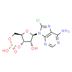 ChemSpider 2D Image | tocladesine | C10H11ClN5O6P