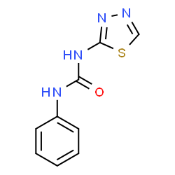 ChemSpider 2D Image | 1-Phenyl-3-(1,3,4-thiadiazol-2-yl)urea | C9H8N4OS