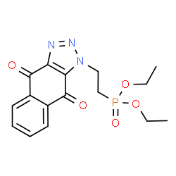 ChemSpider 2D Image | Diethyl [2-(4,9-dioxo-4,9-dihydro-1H-naphtho[2,3-d][1,2,3]triazol-1-yl)ethyl]phosphonate | C16H18N3O5P