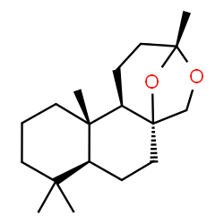 ChemSpider 2D Image | (1R,4S,9S,10R,13R)-5,5,9,13-Tetramethyl-14,16-dioxatetracyclo[11.2.1.0~1,10~.0~4,9~]hexadecane | C18H30O2