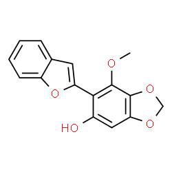 ChemSpider 2D Image | 6-(2-Benzofuranyl)-7-methoxy-1,3-benzodioxol-5-ol | C16H12O5