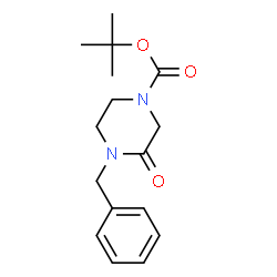 ChemSpider 2D Image | tert-Butyl 4-benzyl-3-oxopiperazine-1-carboxylate | C16H22N2O3