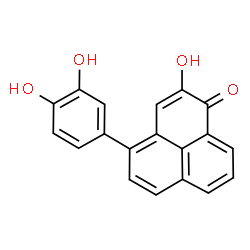 ChemSpider 2D Image | 4-(3,4-Dihydroxyphenyl)-2-hydroxy-1H-phenalen-1-one | C19H12O4