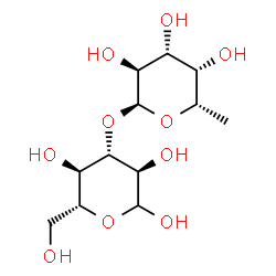 ChemSpider 2D Image | 3-O-(6-Deoxy-alpha-L-galactopyranosyl)-D-glucopyranose | C12H22O10