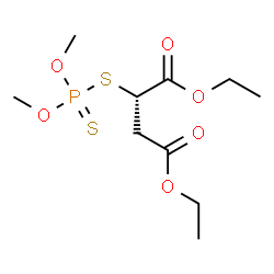 ChemSpider 2D Image | Diethyl (2S)-2-[(dimethoxyphosphorothioyl)sulfanyl]succinate | C10H19O6PS2