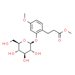 ChemSpider 2D Image | Methyl 3-[2-(beta-D-glucopyranosyloxy)-4-methoxyphenyl]propanoate | C17H24O9