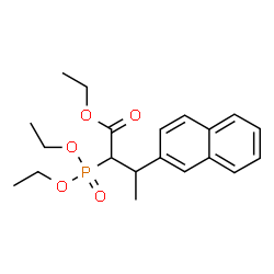 ChemSpider 2D Image | Ethyl 2-(diethoxyphosphoryl)-3-(2-naphthyl)butanoate | C20H27O5P