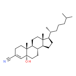 ChemSpider 2D Image | (5alpha)-5-Hydroxycholest-3-ene-3-carbonitrile | C28H45NO
