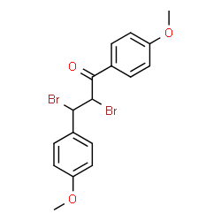 ChemSpider 2D Image | 2,3-Dibromo-1,3-bis(4-methoxyphenyl)-1-propanone | C17H16Br2O3