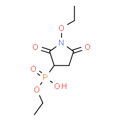 ChemSpider 2D Image | Ethyl hydrogen (1-ethoxy-2,5-dioxo-3-pyrrolidinyl)phosphonate | C8H14NO6P