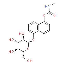 ChemSpider 2D Image | 5-(beta-D-Glucopyranosyloxy)-1-naphthyl methylcarbamate | C18H21NO8