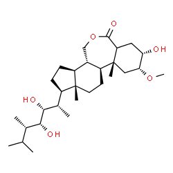 ChemSpider 2D Image | (5S,6R,7aR,7bS,9aS,10R,12aS,12bS)-10-[(2S,3R,4R,5S)-3,4-Dihydroxy-5,6-dimethyl-2-heptanyl]-5-hydroxy-6-methoxy-7a,9a-dimethylhexadecahydro-3H-benzo[c]indeno[5,4-e]oxepin-3-one | C29H50O6