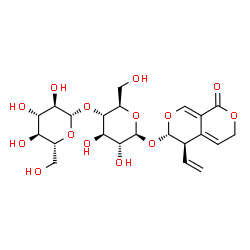 ChemSpider 2D Image | (5R,6S)-1-Oxo-5-vinyl-5,6-dihydro-1H,3H-pyrano[3,4-c]pyran-6-yl 4-O-beta-D-glucopyranosyl-beta-D-glucopyranoside | C22H30O14