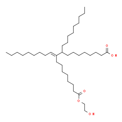ChemSpider 2D Image | (10E)-10-[8-(2-Hydroxyethoxy)-8-oxooctyl]-9-nonyl-10-nonadecenoic acid | C38H72O5