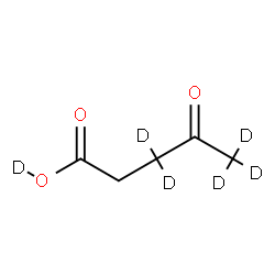 ChemSpider 2D Image | 4-Oxo(3,3,5,5,5-~2~H_5_)pentan(~2~H)oic acid | C5H2D6O3