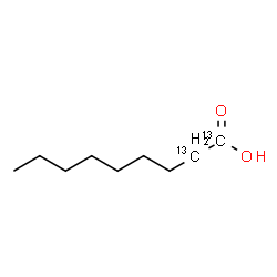 ChemSpider 2D Image | (1,2-~13~C_2_)Nonanoic acid | C713C2H18O2