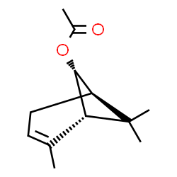 ChemSpider 2D Image | (1S,5R,6R)-2,7,7-Trimethylbicyclo[3.1.1]hept-2-en-6-yl acetate | C12H18O2