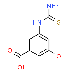 ChemSpider 2D Image | 3-(Carbamothioylamino)-5-hydroxybenzoic acid | C8H8N2O3S