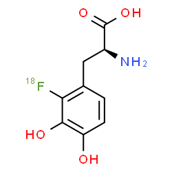 ChemSpider 2D Image | 2-(~18~F)Fluoro-3-hydroxy-L-tyrosine | C9H1018FNO4