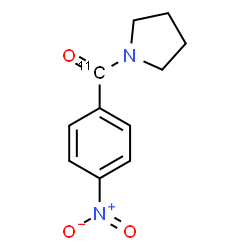 ChemSpider 2D Image | (4-Nitrophenyl)(1-pyrrolidinyl)(~11~C)methanone | C1011CH12N2O3