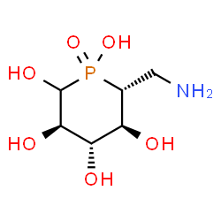 ChemSpider 2D Image | (3R,4S,5S,6R)-6-(Aminomethyl)-1,2,3,4,5-phosphinanepentol 1-oxide | C6H14NO6P