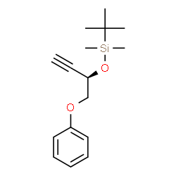 ChemSpider 2D Image | Dimethyl(2-methyl-2-propanyl){[(2R)-1-phenoxy-3-butyn-2-yl]oxy}silane | C16H24O2Si