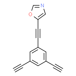 ChemSpider 2D Image | 5-[(3,5-Diethynylphenyl)ethynyl]-1,3-oxazole | C15H7NO